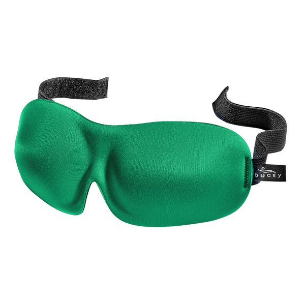 Bucky 40 Blinks No Pressure Solid Eye Mask for Sleep & Travel, Green, One Size