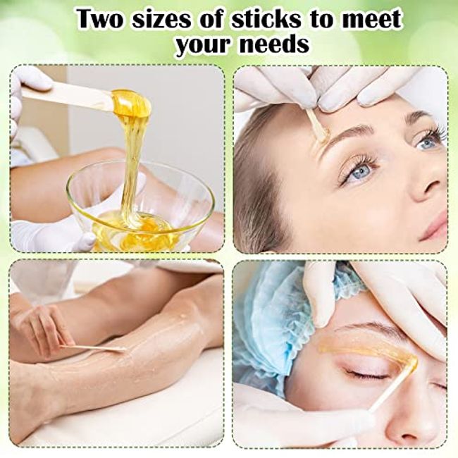 Wooden Wax Sticks, Waxing Sticks, Hair Eyebrow Removal 50pcs for Oral  Examination Hair Removal