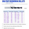 20Pcs 1/4" Inch Wood Brad Point Drill Bit Set Spur Point Woodworking Drill Bits