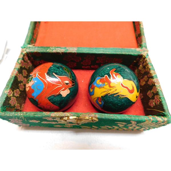 Best Designed Dragon and Phoenix Health Therapy Balls Relaxing Meditation Chime