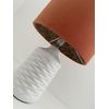 Burnt Orange Velvet Leopard Print Drum Lampshade