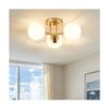 3 Lights Globe Mid Century Ceiling Light Modern Semi Flush Mount Ceiling Ligh...