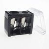 FRCOLOR Eyebrow Pencil Sharpener Makeup Pencil Sharpener for Eyebrow Lip Liner Eyeliner Double Hole Sharpener Durable Eyebrow Tool Cosmetic Pencil Sharpener Eco-Friendly (Black