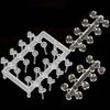 Hero Clear Earrings Heart & Flat P451 16 x 2 Pieces