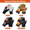 YARDMARIS Chainsaw Gloves, 12-Layer Chainsaw Protection on Left Hand, Touchscreen Safety Logging Gloves, Upgrade Microfiber