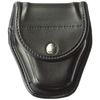 Bianchi 7917 Double Handcuff Case, Plain Black, Chrome Snap