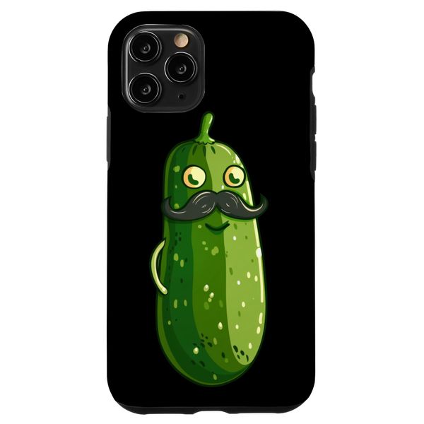 iPhone 11 Pro A cheerful pickle wearing a mustache costume Case