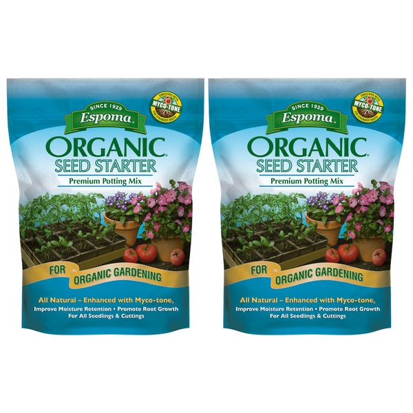 Espoma Organic Seed Starter Potting Mix, 8 Quarts, 2 Pack
