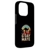 G'Day Mate Kangaroo Retro Sunset Silhouette Case for iPhone 14 Pro