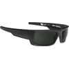 Spy Optic Men's General Rectangular Sunglasses, Soft Matte Black/Happy Gray/Green Polar, 60 mm