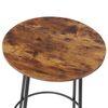 3 Piece Pub Dining Set Counter Height Bar Table and Chairs Easy Assembly Brown