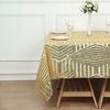 72"x72" GOLD Tulle Square TABLE OVERLAY Sequins Geometric Pattern Party Events