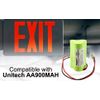 Emergency Exit Light Battery for Unitech AA900MAH 6200RP 6200-RP Replacement