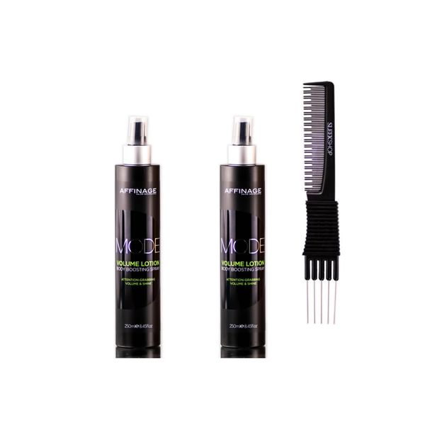 yper Affinage Mode Volume Lotion (8.45 oz) with Teasing Comb Pack 2