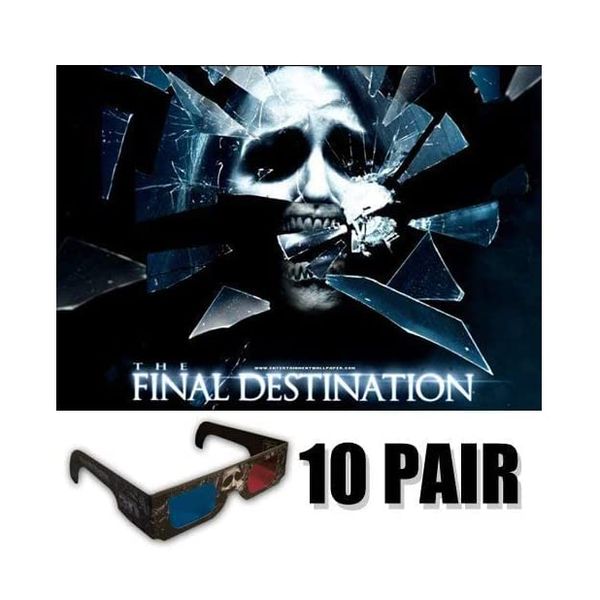 Final Destination Official 3D Glasses 10 Pack (GLASSES ONLY 10 pair)