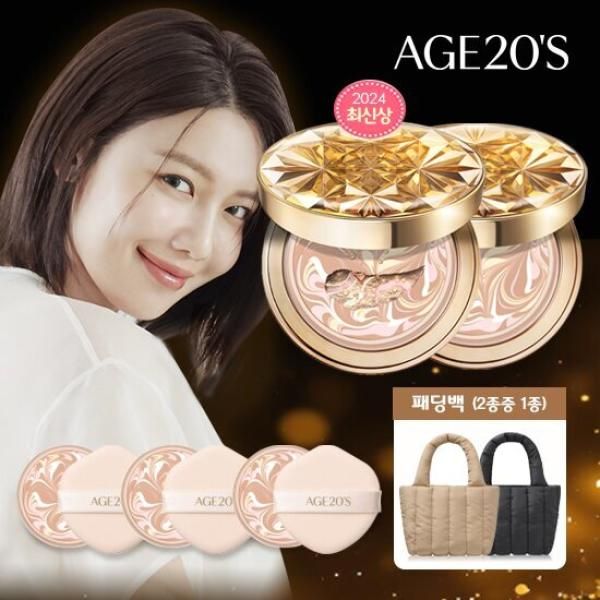 Age20&#39;s Essence Pact Royal Gold (2 main products + 3 refills + padding bag)