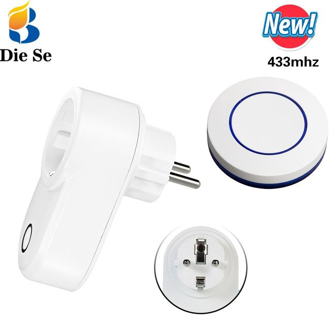Universal 433MHZ RF Wireless Remote Control Power Outlet Light