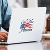 CafePress God Bless America V2 Rectangle Sticker Rectangle Bumper Sticker Car Decal