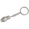 Key Ring Metal Silver Owl 11 cm in Gift Box