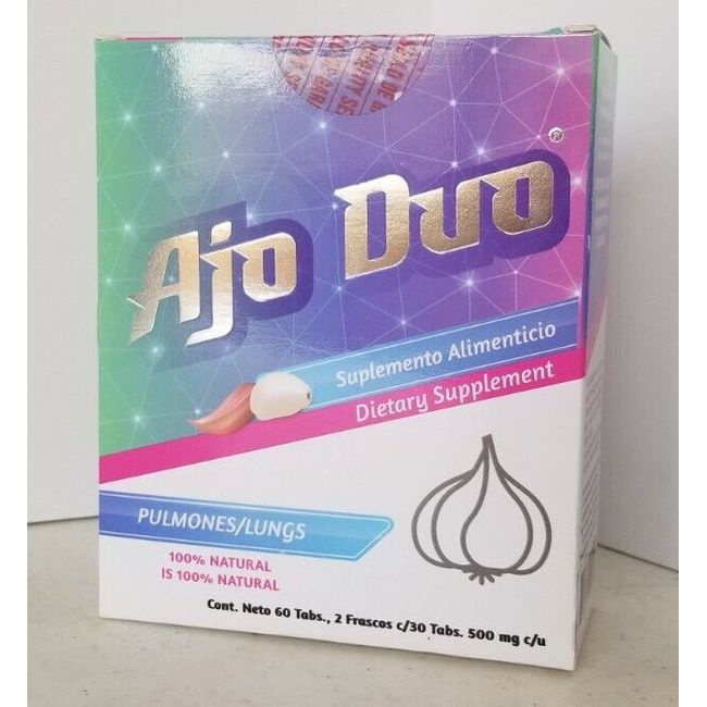 AJO DUO PULMONES (60 TABS.) ASMA BRONQUITIS SINUSITIS  SAME DAY FREE SHIPPING!!