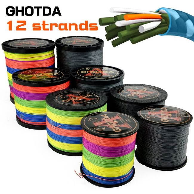 JOF X12 X9 X8 Braided Fishing Line 500M 18-135LB Multifilament