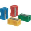 3 x Single Hole Plastic Pencil Sharpener - Assorted Colours (Pack of 10)