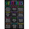 Internet Safety Rules PC Poster Computer Science Classroom Poster, Stem Technology Education Chart, Keyboard Coding Computer Lab Wall Art For Kids Class, Digital Keyboarding Posters for Communication