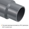 PATIKIL PVC Reducer Pipe Fitting 50x40mm, 3 Pack Straight Coupling Adapter Connector, Gray