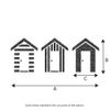 The Stencil Studio Southwold Beach Huts Stencil - Reusable Stencil - Size Small (A4) (10015S)