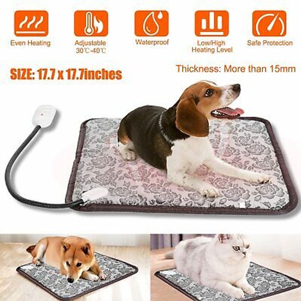 Pet  Dog Cat Heat Pad Electric Heated Mat Blanket Whelping Bed Mat Waterproof