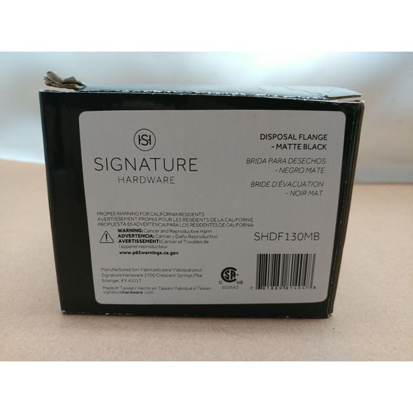 Signature Hardware SHDF130MB (479906) Garbage Disposal Flange w/Strainer  Black