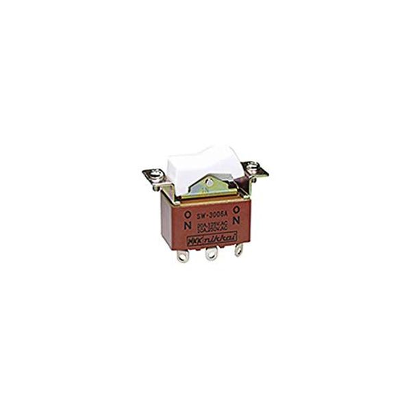 NKK Switches SW-3006A Rocker Switch, White