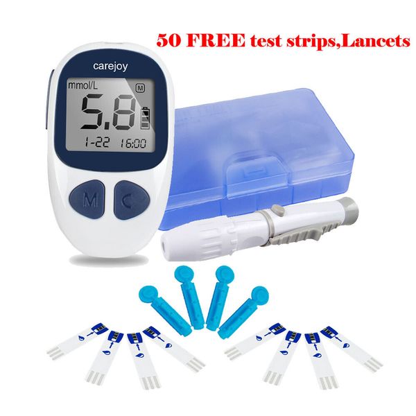 Electronic Glucometer Blood Glucose Monitor Diabetes Test +50Strips,Lancets FDA