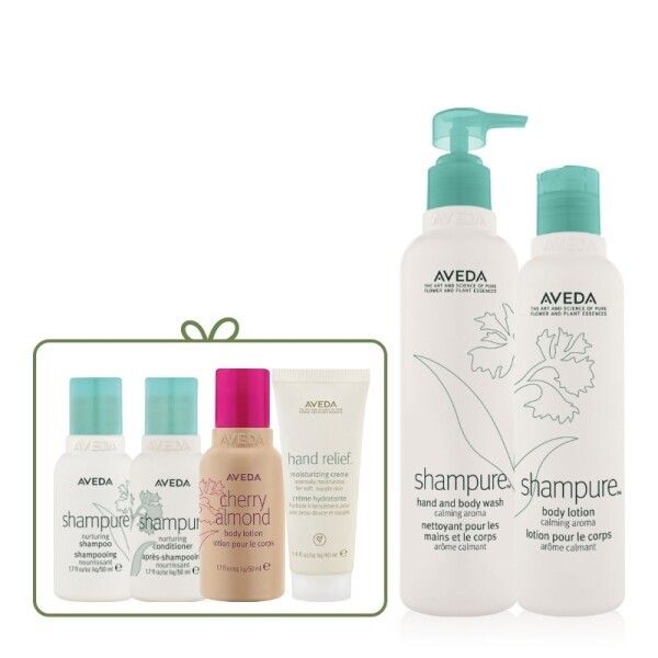 AVEDA Abueda Shampure Hand and Body Wash + Body Lotion Set for the Family