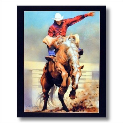 Rodeo Cowboy Bareback Rider Western Wall Picture 16x20 Art Print