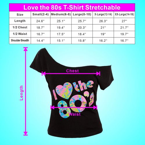 Women's 80's Costumes with Accessories Set Black Tutu Skirt Earrings Necklace Bracelets Fishnet Gloves Legwarmers Headband X-Large(12-14)