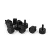 Sourcingmap Computer PC Case M3x8mm Black Zinc Plated Flat Head Knurled Thumb Screw 10pcs