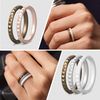 ThunderFit Thin and Stackable Silicone Rings, 4 Rings - Silicone Wedding Bands for Women - Diamond Pattern