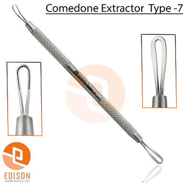 Double Ended Comedone Extractor Type 7 Blackhead Remover Acne Extractor Tool