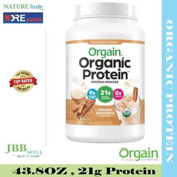 Orgain USDA Organic Plant Protein Powder, Creamy Horchata, 2.74-pounds Exp.08/24