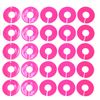 JSP Manufacturing Pink Round Plastic Blank Rack Size Dividers - Multi-Pack (25)