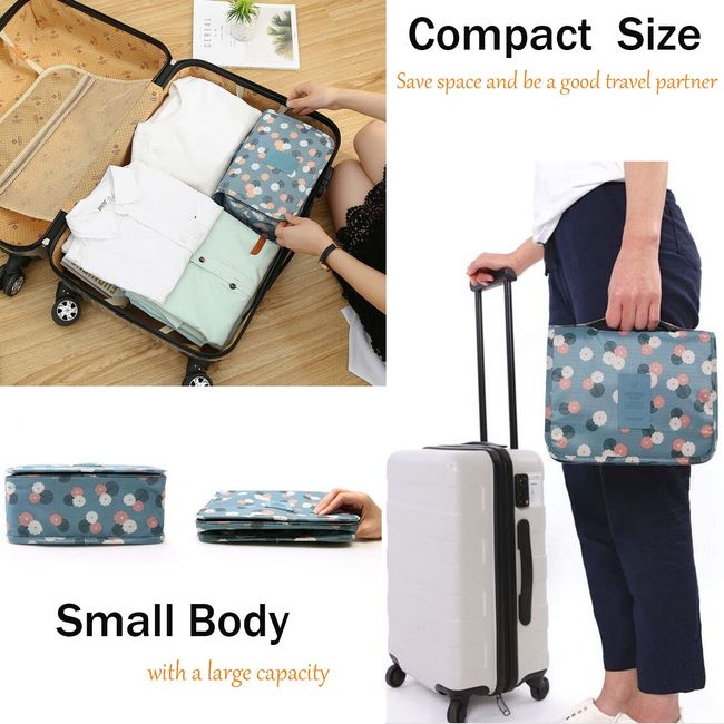 Travel Cosmetic Organizer  Compact Hanging Toiletry Bag