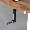 VIVO White Manual Height Adjustable Stand Up Desk Frame Crank System