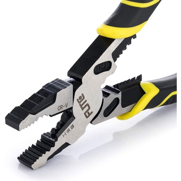 4-in-1 Lineman Pliers,Pro Lineman Tools -9” Combination Pliers with Wire Stripper+Crimper+Cutter+Pliers+ Winding Function,Industrial Grade Linesman Plirs-Chrome Vanadium Steel Forged