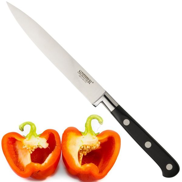 Taylors Eye Witness Sabatier Professional All Purpose Knife - 5in/12.5cm Full Tang Blade Forged from High Graded Taper Ground Stainless Steel, Triple Rivet Comfort Handle. Sharper for Longer