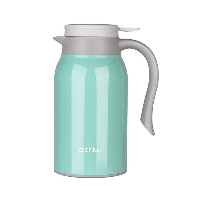 Aichiw Thermal Carafe Coffee Bottle Stainless Steel Vacuum Insulated Portable Hot Cold Pitcher for Travel Camping (800ML Green)