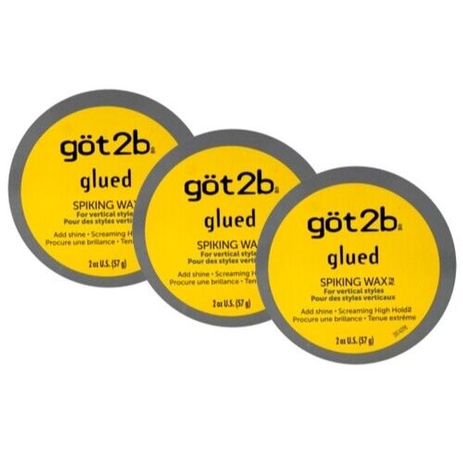 3 Pack Schwarzkopf got2b Glued Spiking Hair Wax 2 Ounce