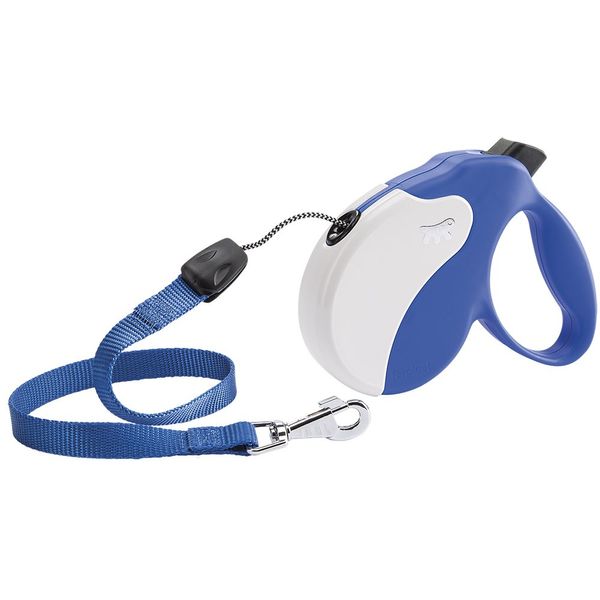 Ferplast Retractable Dog Lead Extendable Dog Leash AMIGO CORD M, Retractable cord, 5 m, max 25 kg, Blue