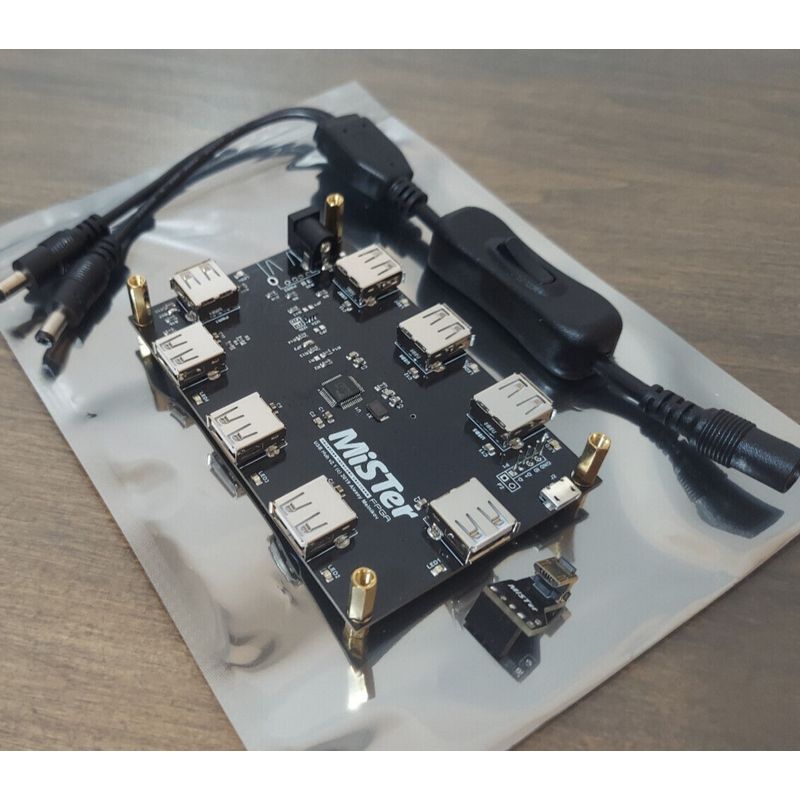 MiSTer FPGA 7 Port USB HUB V2.1 Black w/ Bridge Board and Power ...