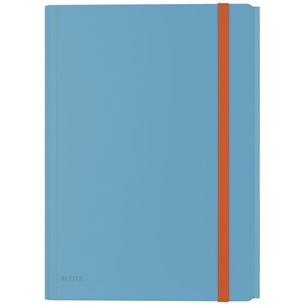 Leitz A4 3- Flap Folder with Pocket, 150 Sheet Capacity, Cosy Range, Calm Blue, 46190061